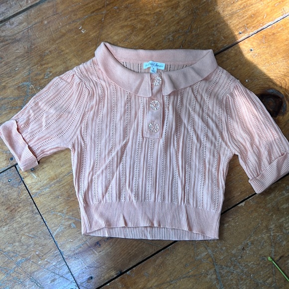 For love and lemons Peach cropped t-shirt - Picture 1 of 3
